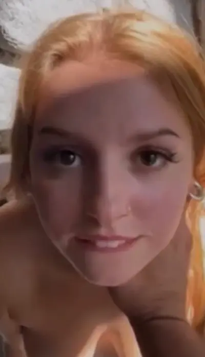 Blonde beauty with big tits gets her throat fucked cover image
