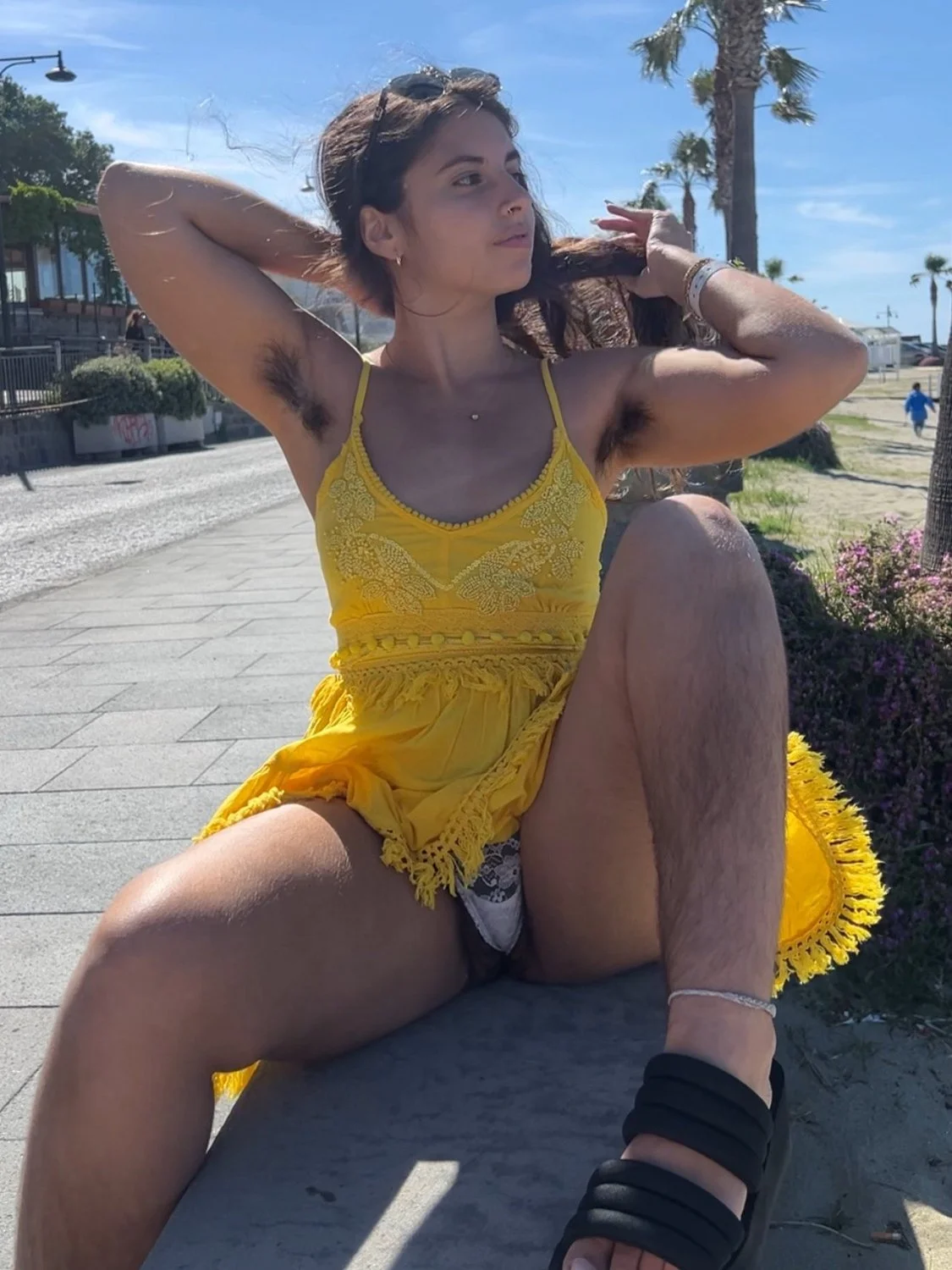 American webslut Mai loves to show her hairy pits and pussy - contact me for more image 10