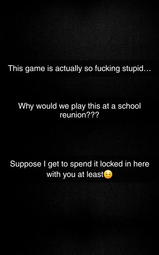 Bookworm hides with Old Bully at School Reunion part 1 Snapchat Cheating Caption Story image 4