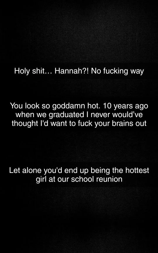 Bookworm hides with Old Bully at School Reunion part 1 Snapchat Cheating Caption Story image 8