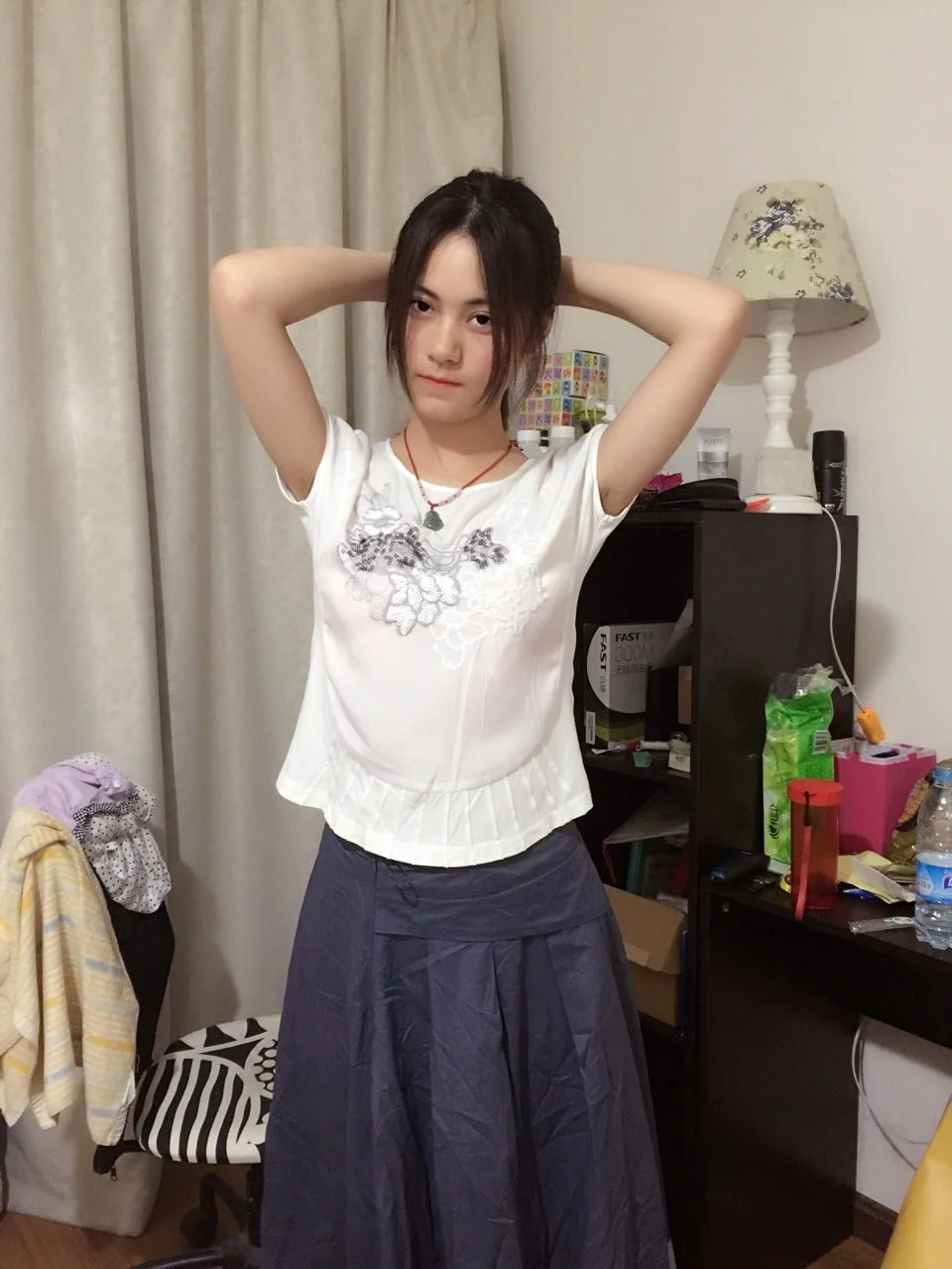 Beautiful Asian nurse enjoys On and Off image 10