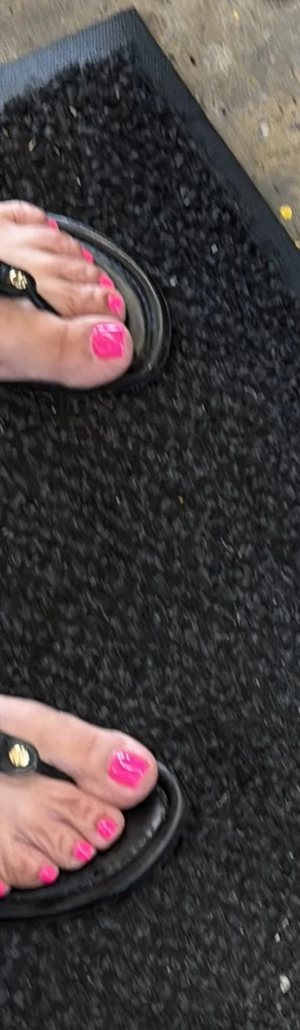 New pics of college MILF teacher feet in sandals and ass in shorts image 5