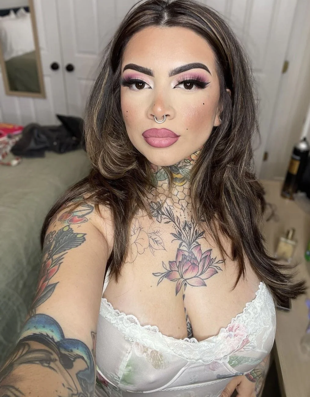 Thick tatted irl latina milf & her MASSIVE mommy milkers deserve to be drenched in cum image 14