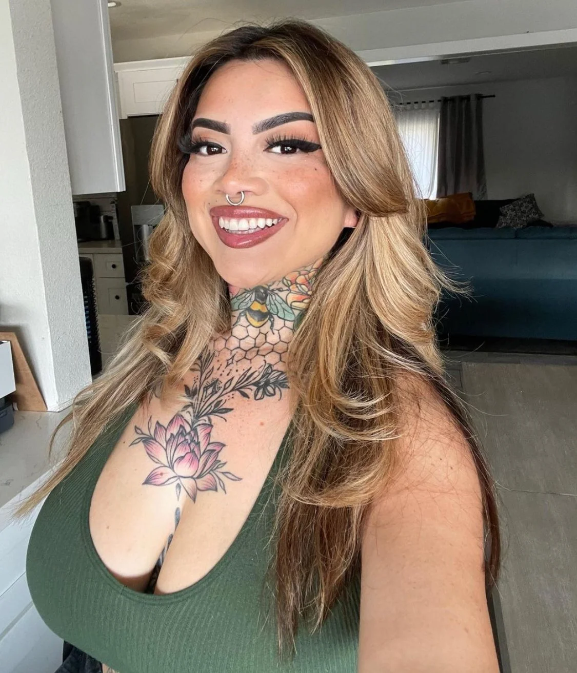 Thick tatted irl latina milf & her MASSIVE mommy milkers deserve to be drenched in cum image 17