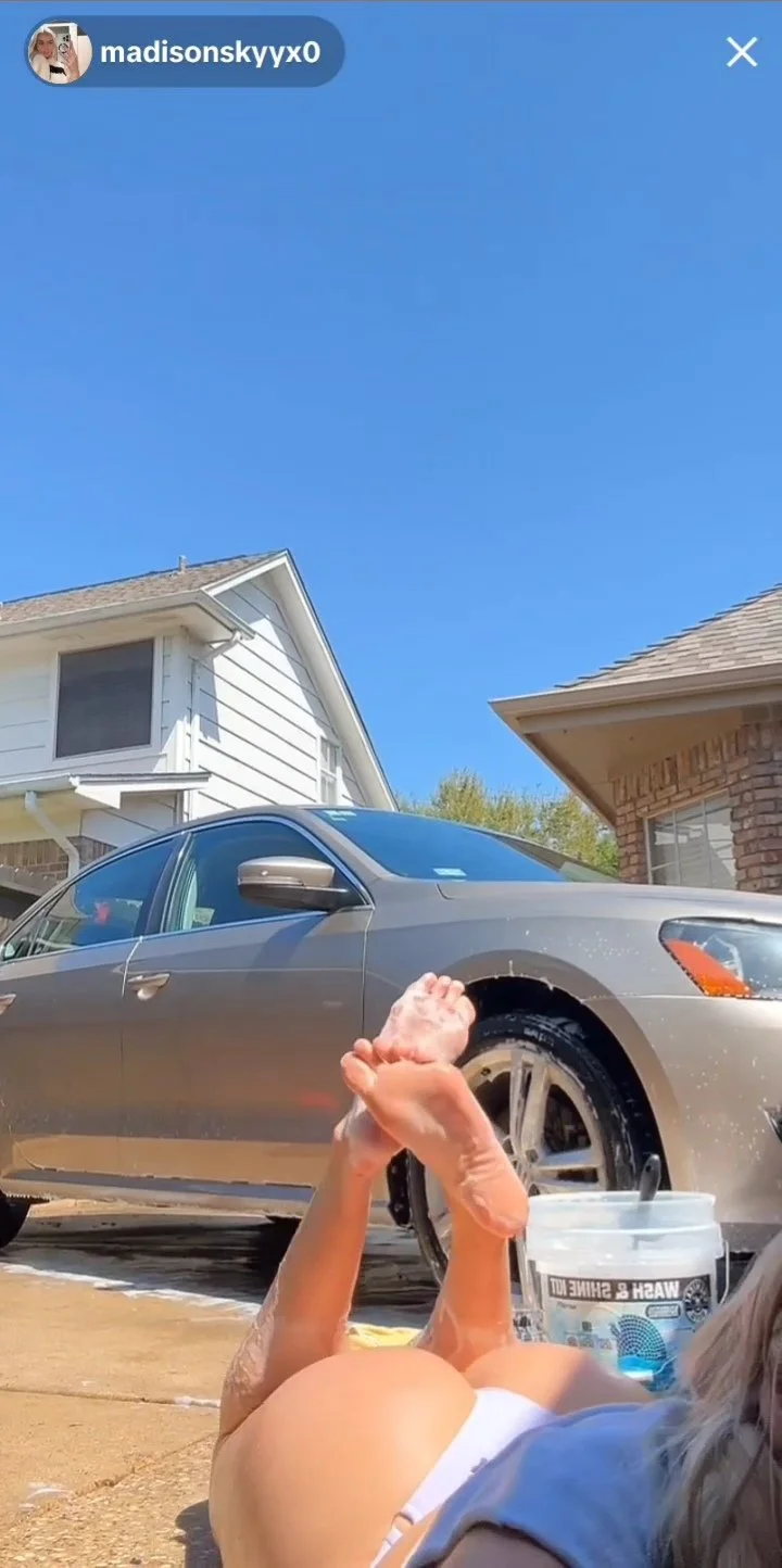 PAWG washing car in Bikini image 3