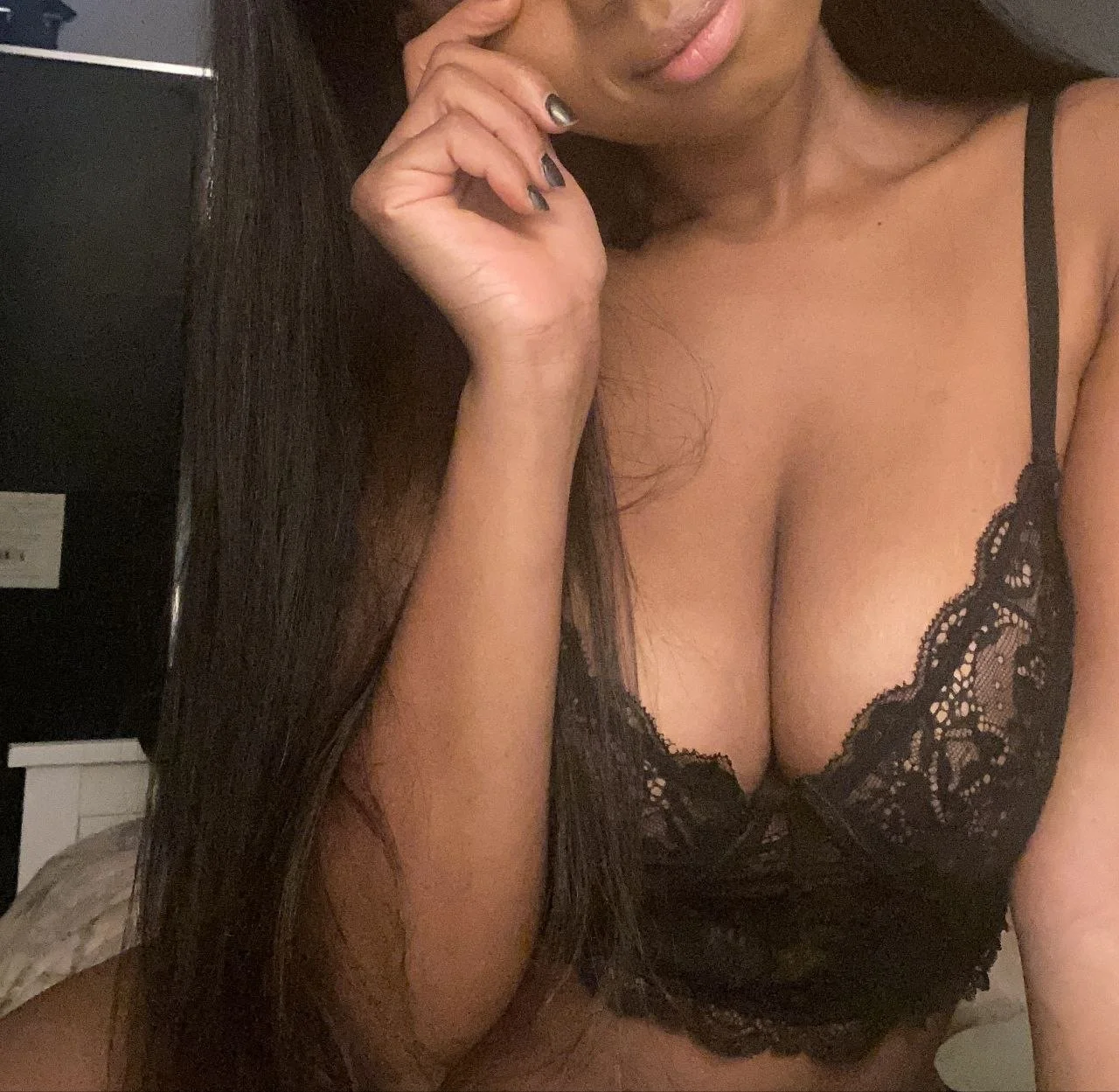 Ebony girlfriend leaked in lingerie image 11