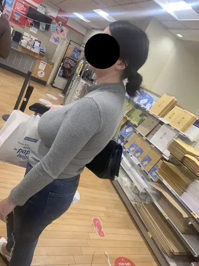 Huge milf tits at post office cover image