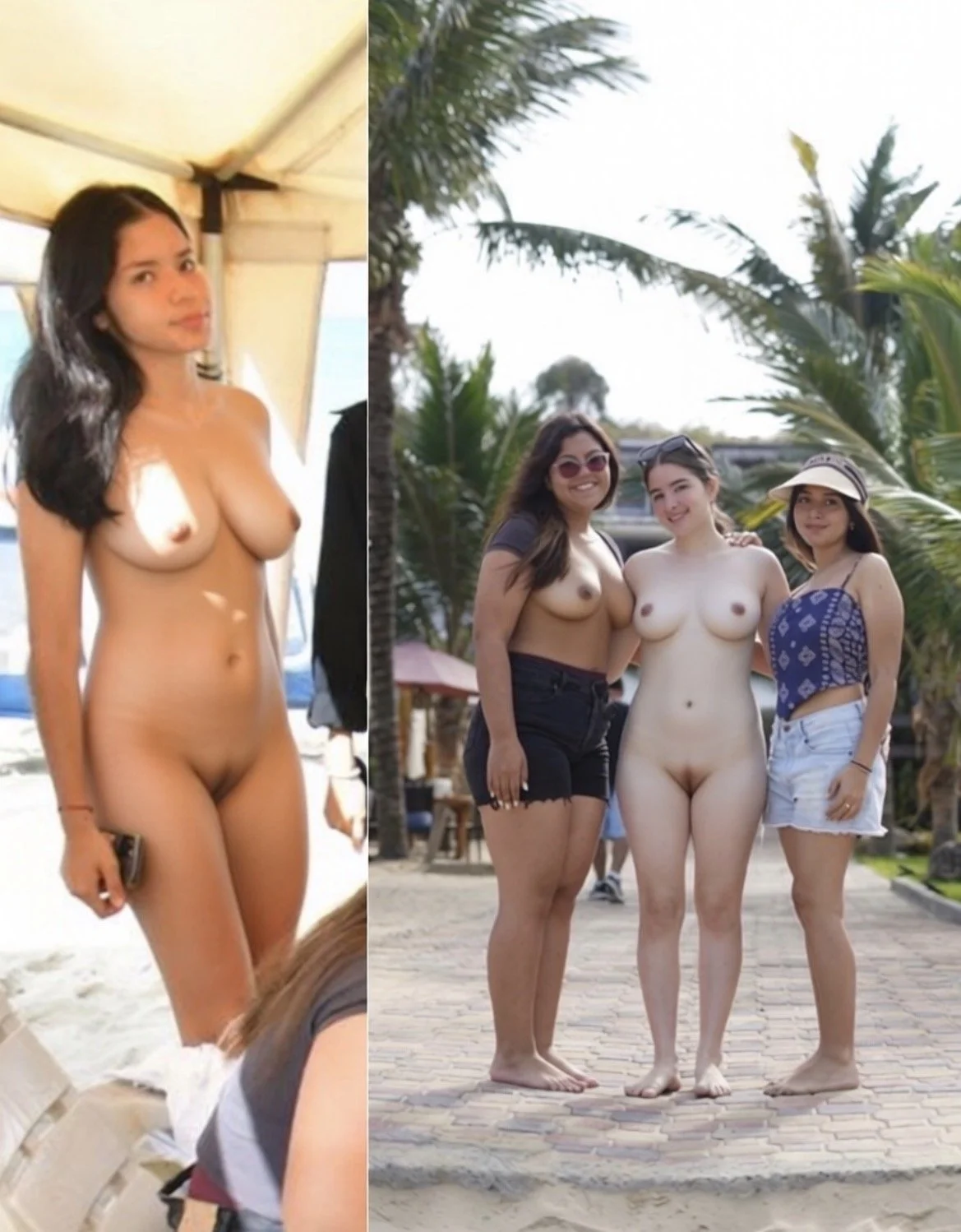 Before and after 18-year-old teens students college with AI image 19