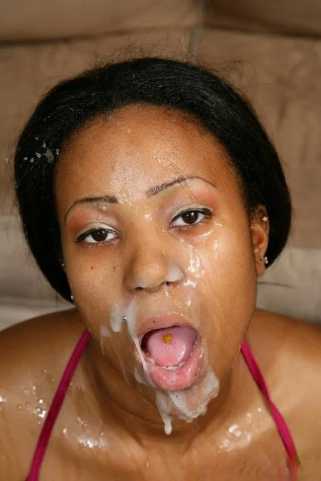 Black girl get cum on face image 12