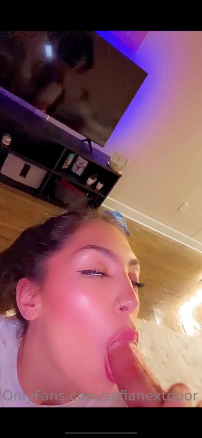 Sensual blowjob from sexy brunette image 2