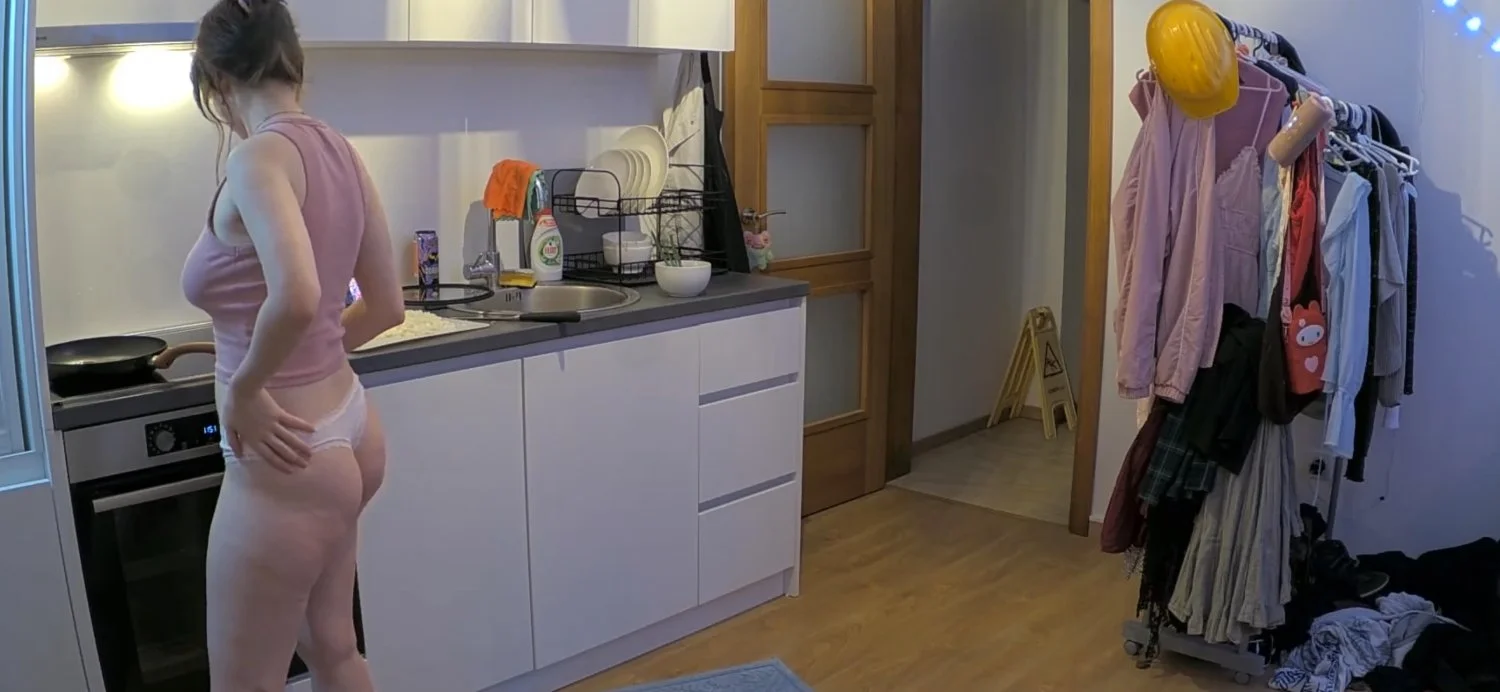 Sexy girl in the kitchen image 3