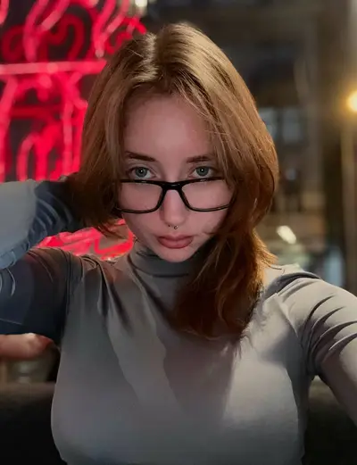 College naughty babe in eyeglass cover image