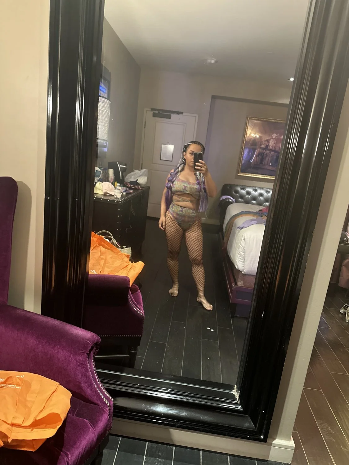 Petite Asian rave slut playing with her tits main image