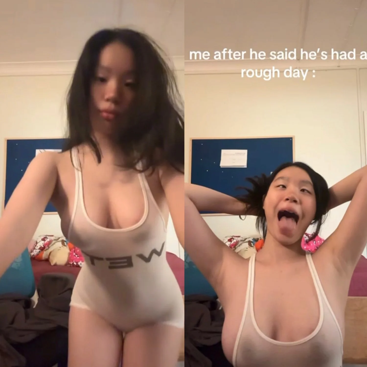Thick big tits Asian TikTok slut knows how to be a good girl image 1