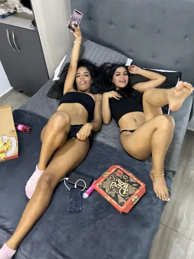 Wuilmari Albujas & Lorena Moore - Pizza Party Turns Into 3 Some Fuck Fest Two 18 Year Olds Latina Ca cover image