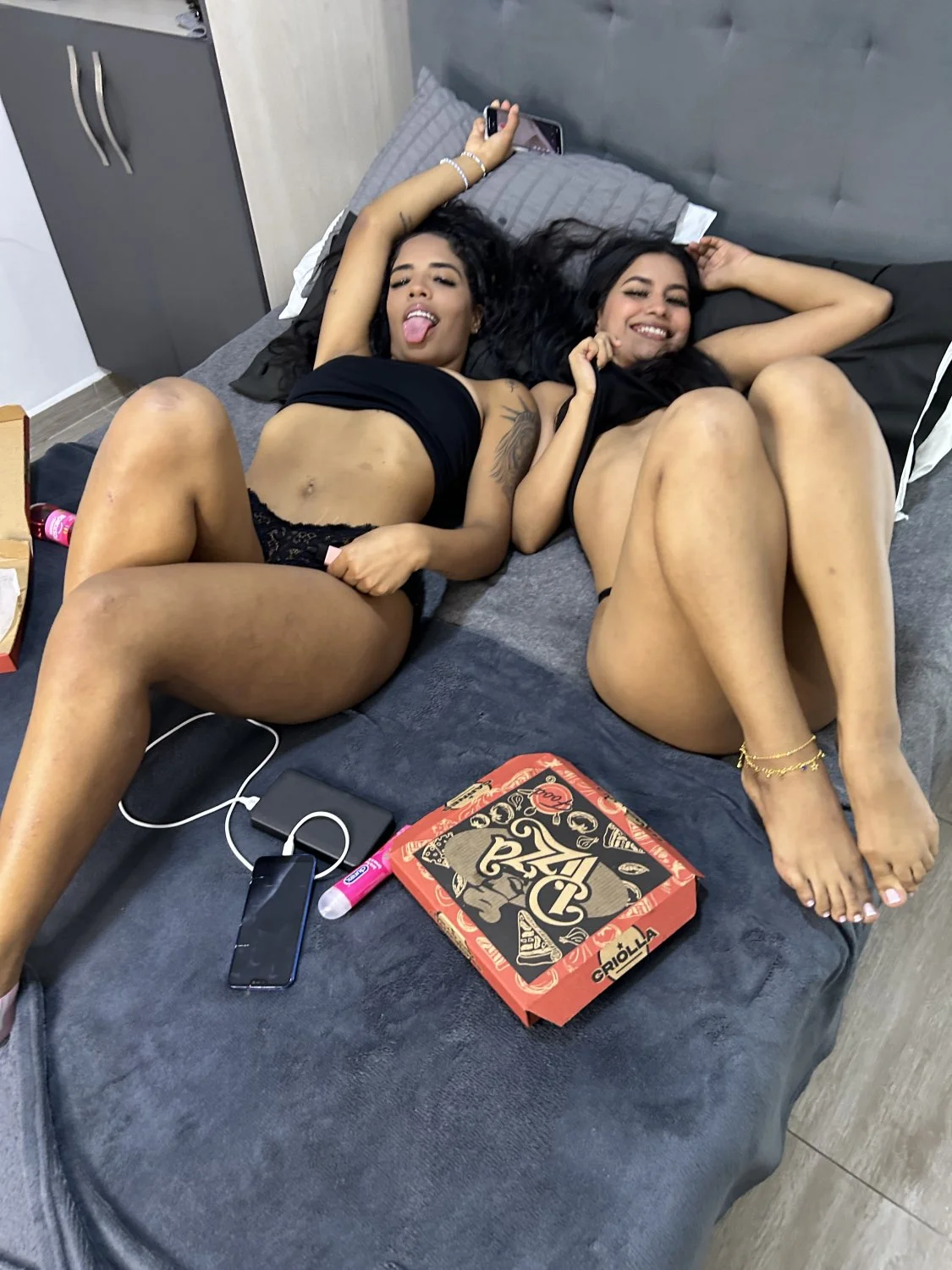Wuilmari Albujas & Lorena Moore - Pizza Party Turns Into 3 Some Fuck Fest Two 18 Year Olds Latina Ca image 15