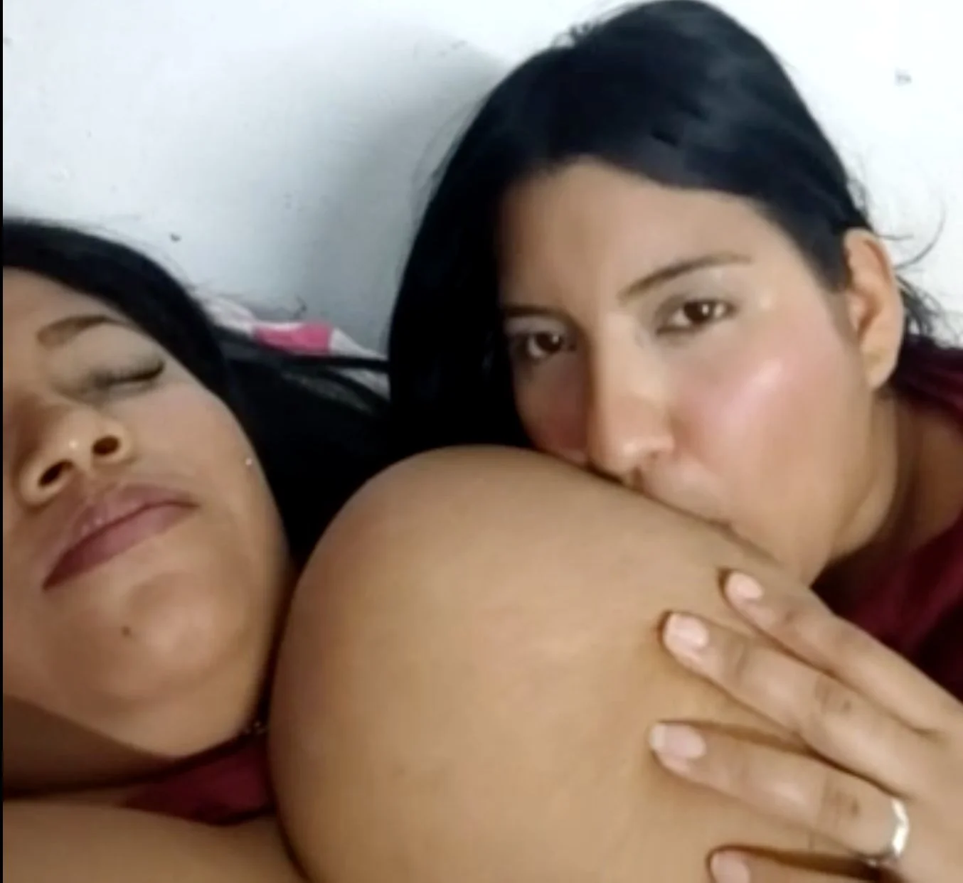 LESBO SUCKING DA FUCKING SHIT out of SLEEPING MASSIVE FAT TORTA BALOON TITS + AI HUGE TITS GOOON image 13