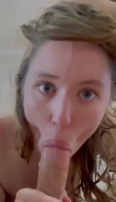 Beautiful busty wife blows cock cover image