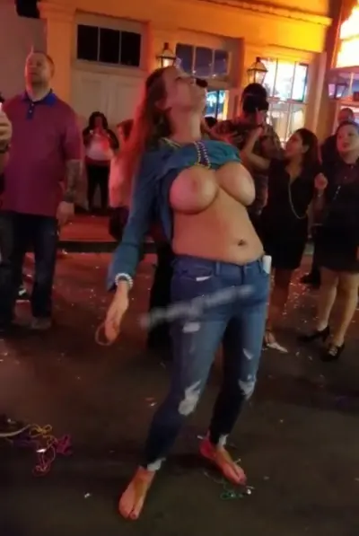 Tall Thick Gorgeous Milf.. <> Married Wife loves having fun with her Big🍒🍑 Flashing at Mardi Gras cover image
