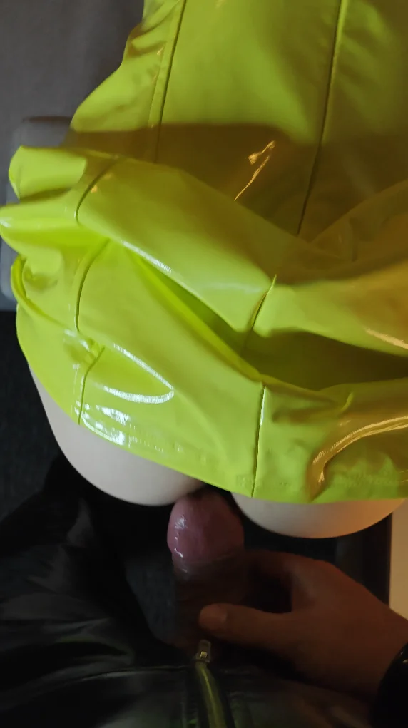 Sexy GF in neon PVC image 10