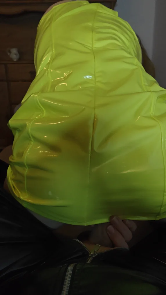 Sexy GF in neon PVC image 13