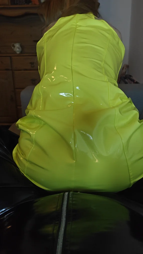Sexy GF in neon PVC image 14