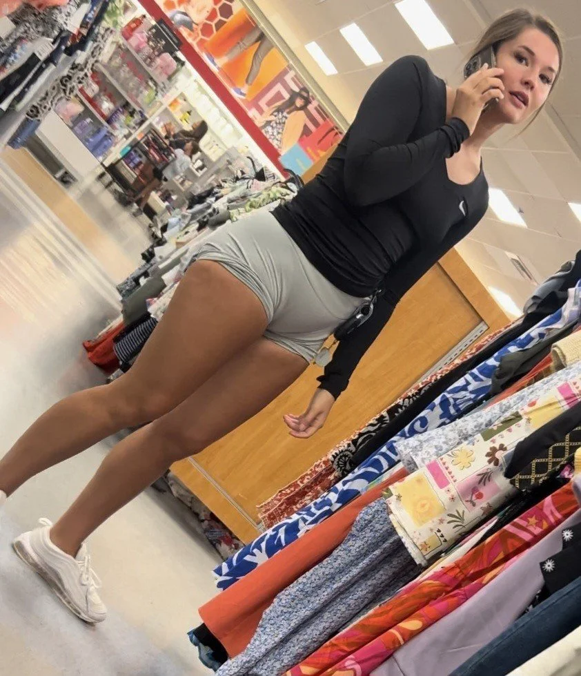Shoutout to this slut for wearing a shirt that didn’t cover her ass so I could creep on her image 11