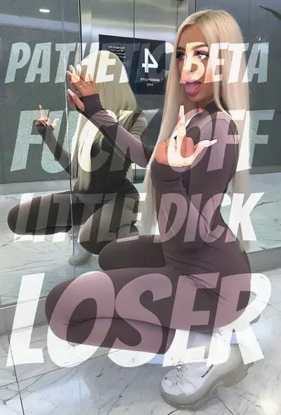 Become a dumb, gooning little loser kik illfuckyourwife345 for edits like this cover image