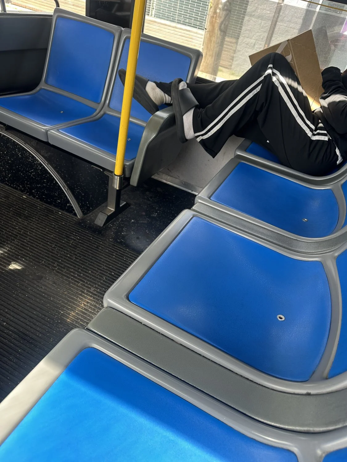 whitegirl with some dirty ass socks on the bus image 13