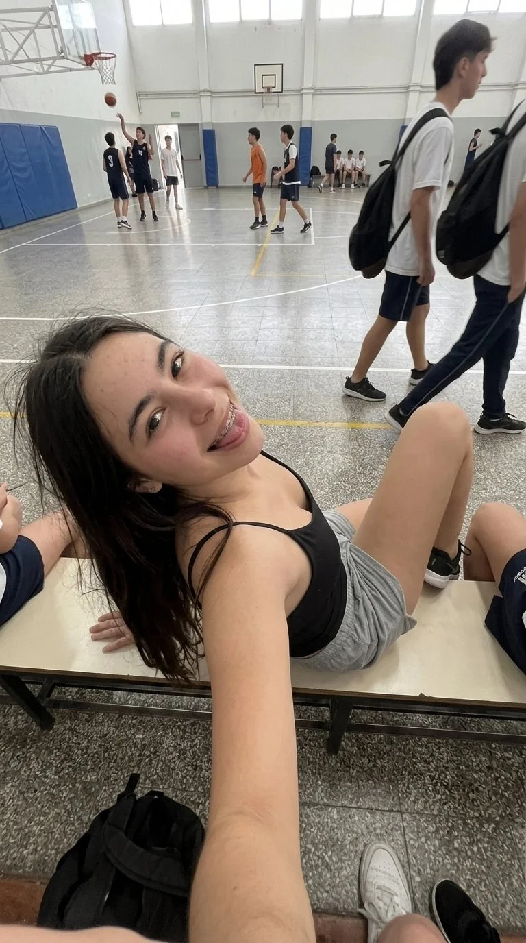 highschool teen with braces and small boobs leaked main image