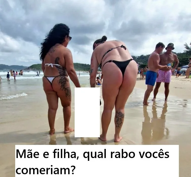 Coroa mãe de familia e suas filhas de bikini. image 24
