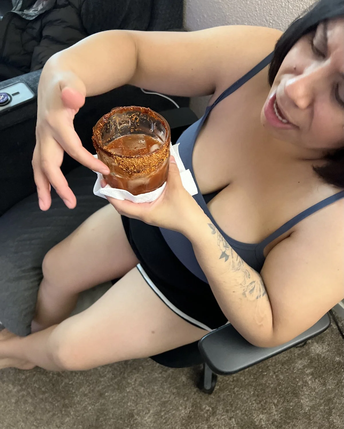 Can’t stop staring at my sisters boobs image 17