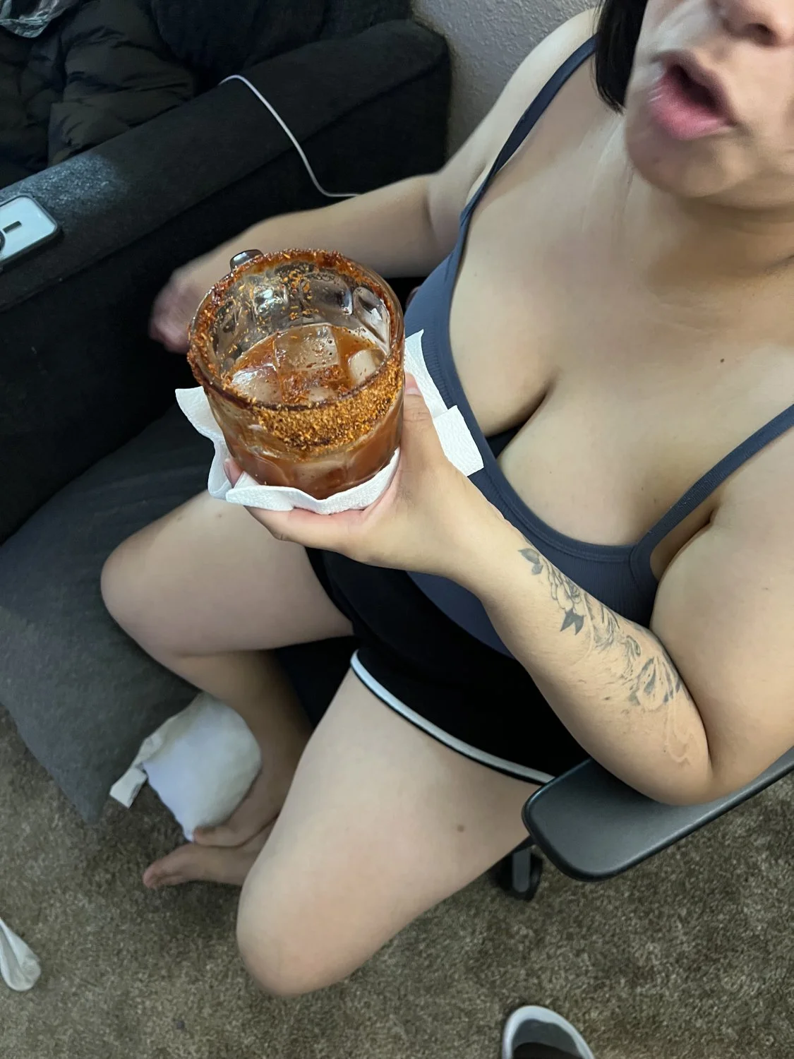 Can’t stop staring at my sisters boobs image 6
