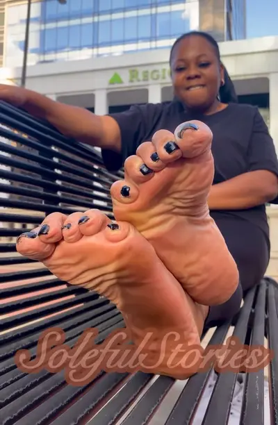 Hiding the fact that he has foot fetish to capture her thick soles and toes cover image