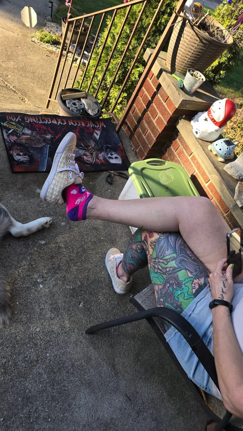 Feet creepshots of my older sisters friend image 5