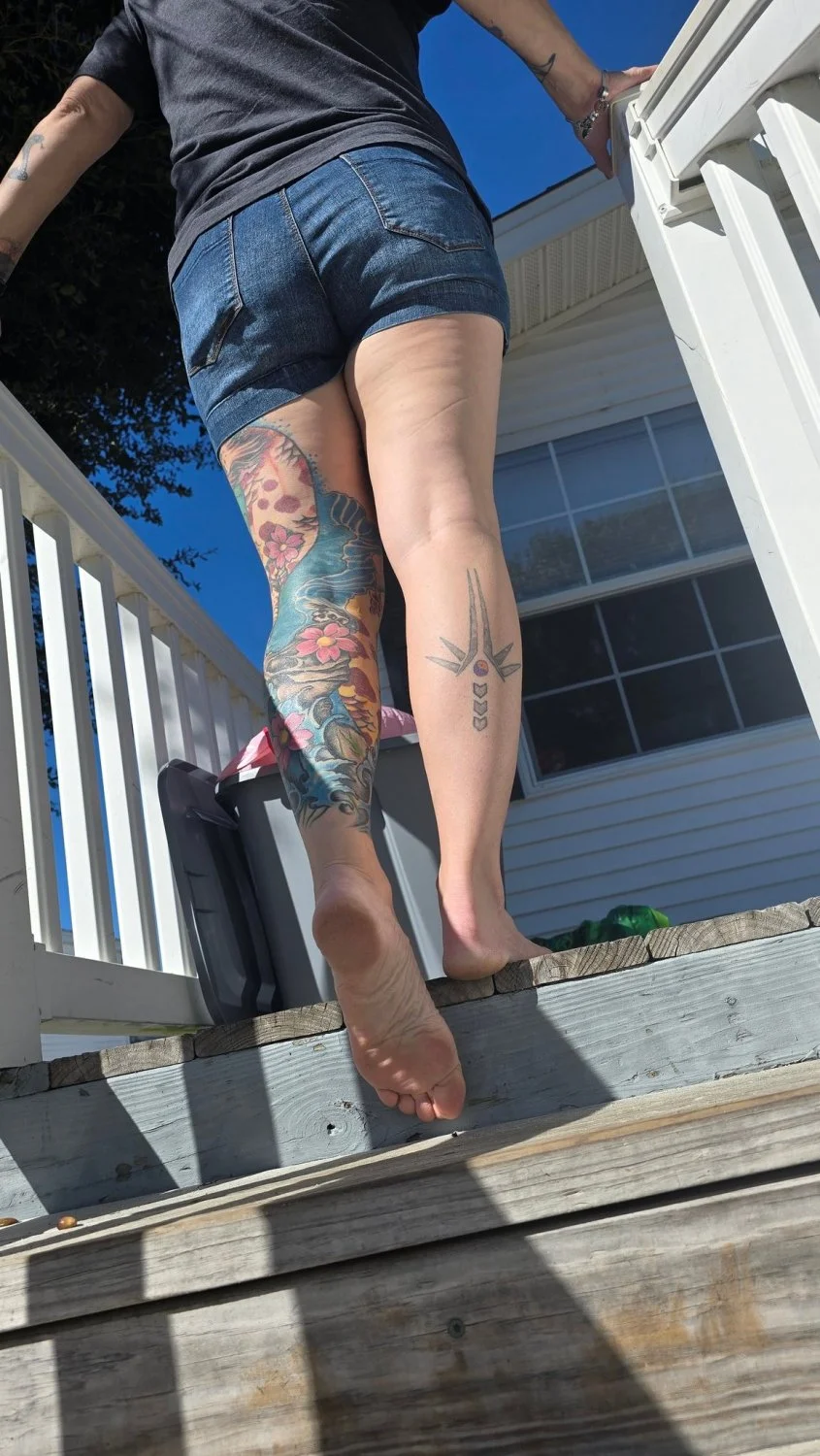 Feet creepshots of my older sisters friend image 7