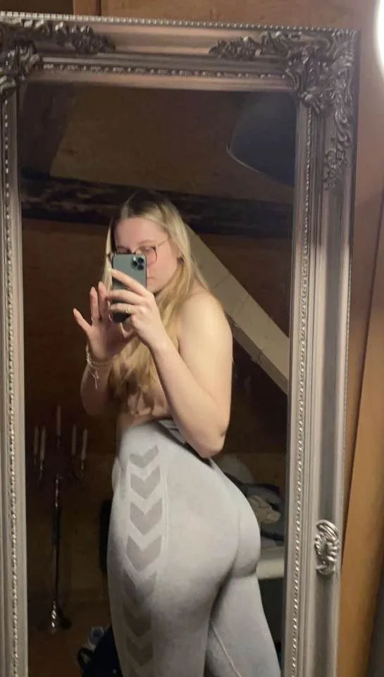 Pale blonde pawg with fat ass image 9