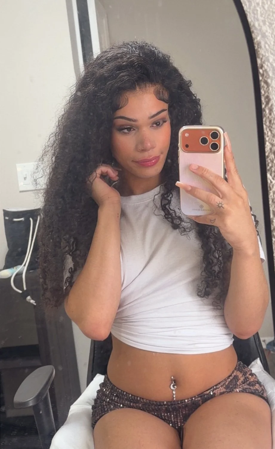 Light Skin Baddie Trans Showing Her Body Off 😍😋 (Black, Petite, Jerking, Blowjob, Twerk, Natural) image 7