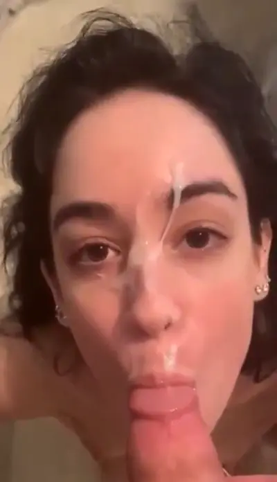 Brunette babe got facial cover image