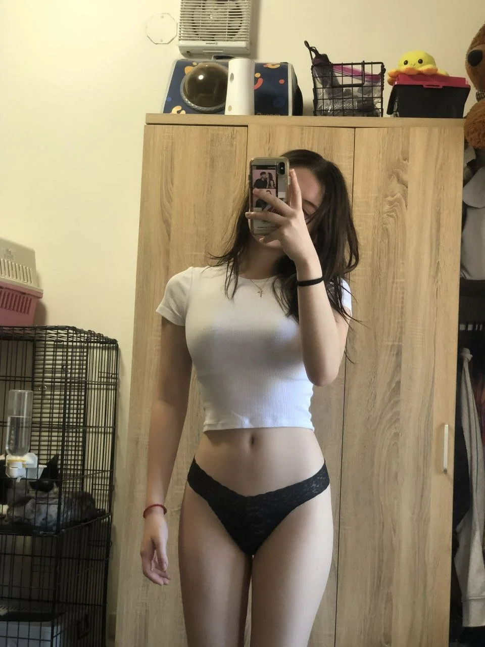Bleached Ching Chong ABG recording herself for more followers image 32