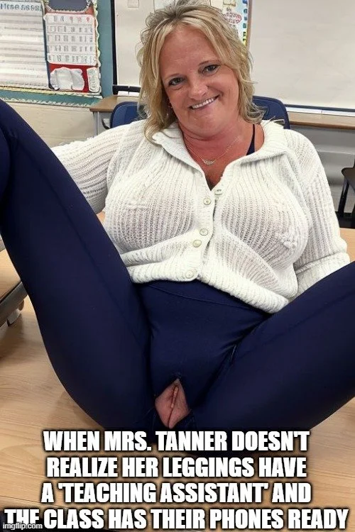 Mrs. Joanne Tanner A Real Hot Slutty Public Schoolteacher in Leggings image 15