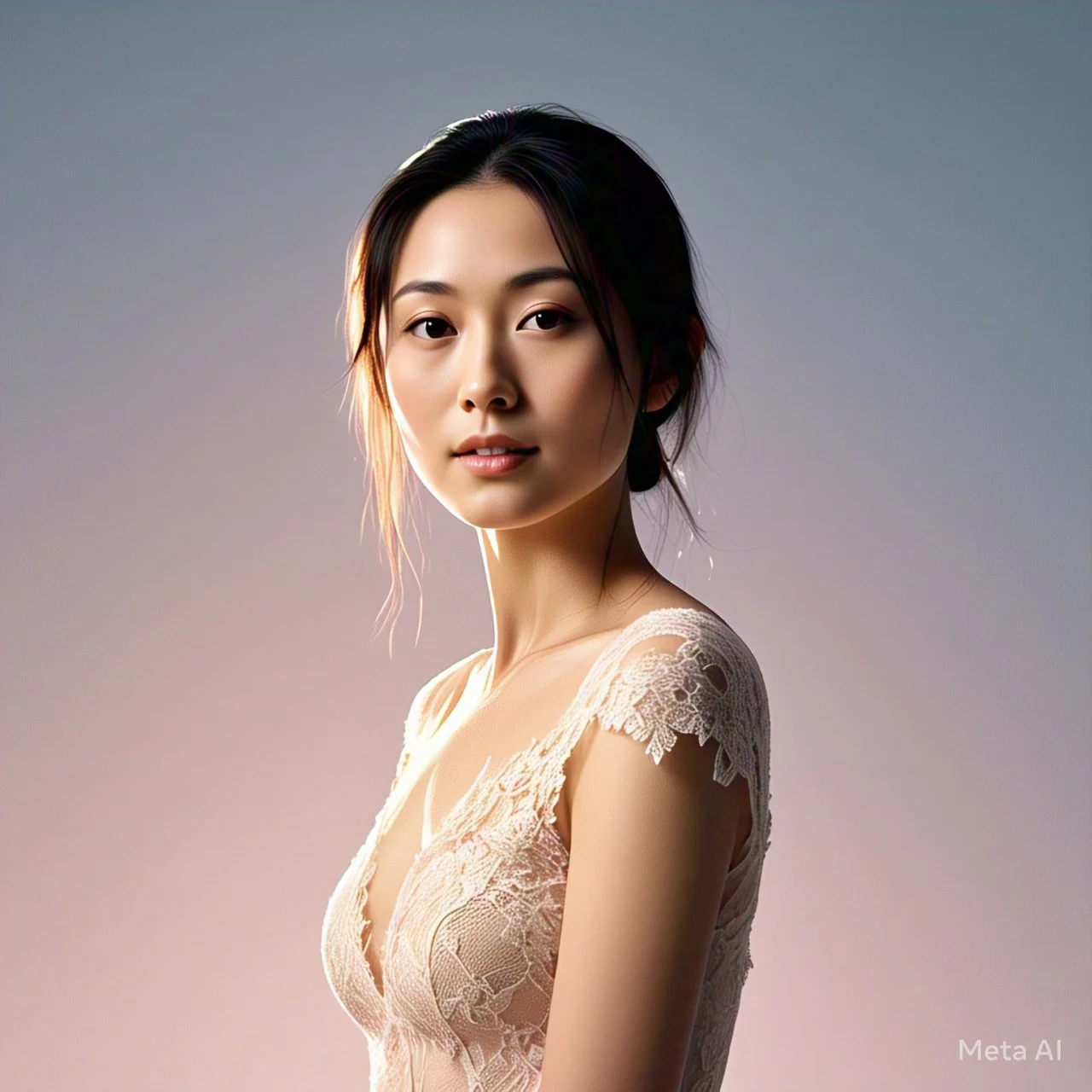 Asian girl generated by meta AI image 12
