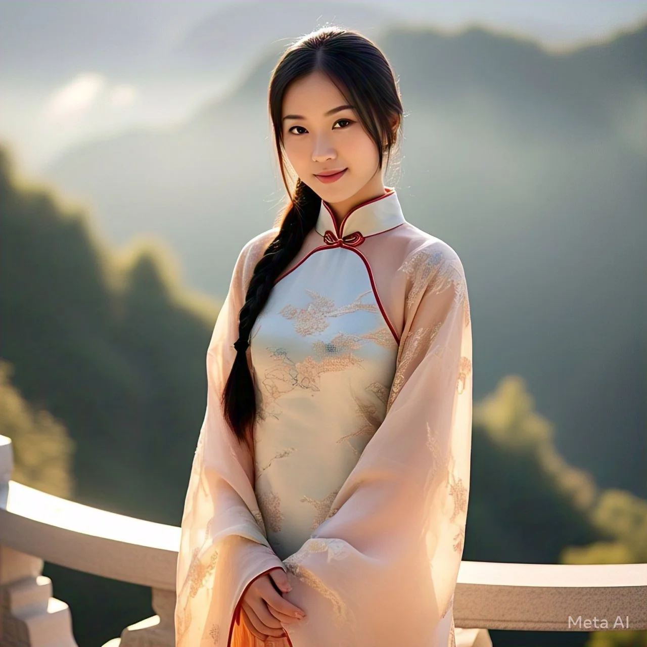Asian girl generated by meta AI image 14