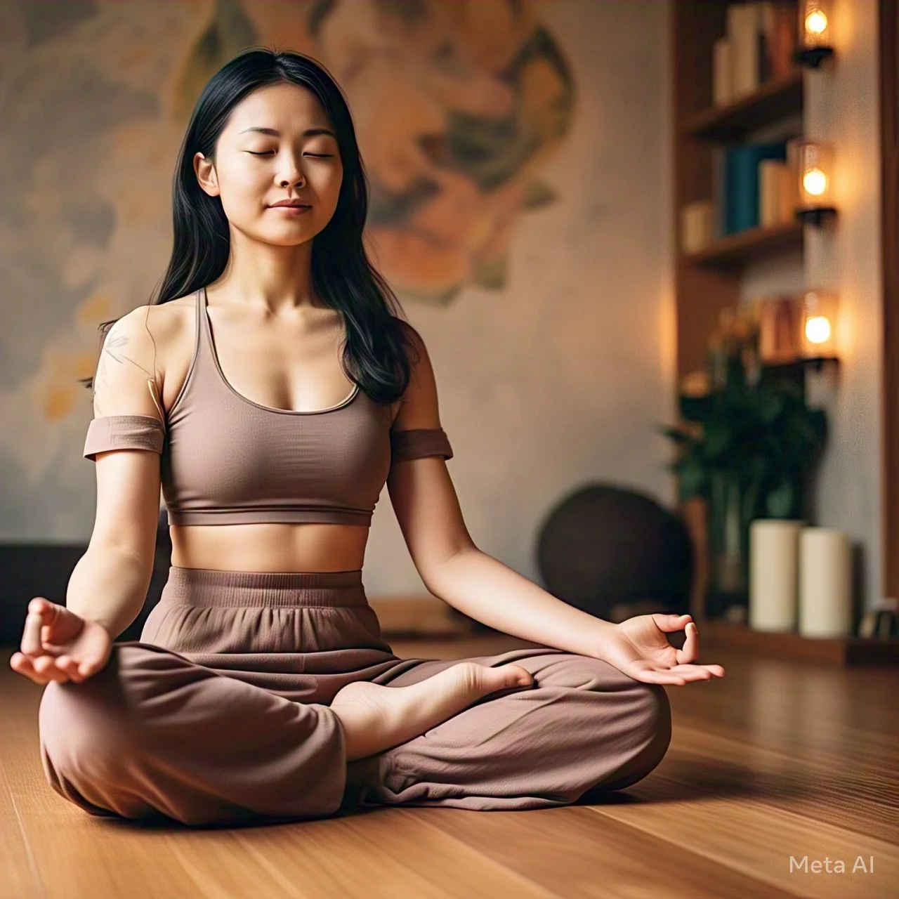 Asian girl generated by meta AI image 17