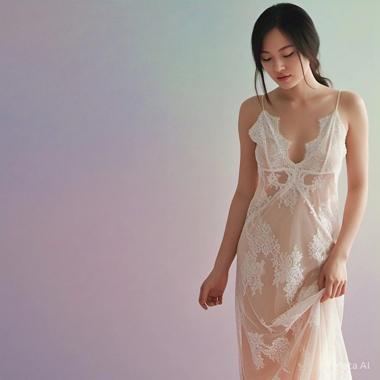 Asian girl generated by meta AI image 9