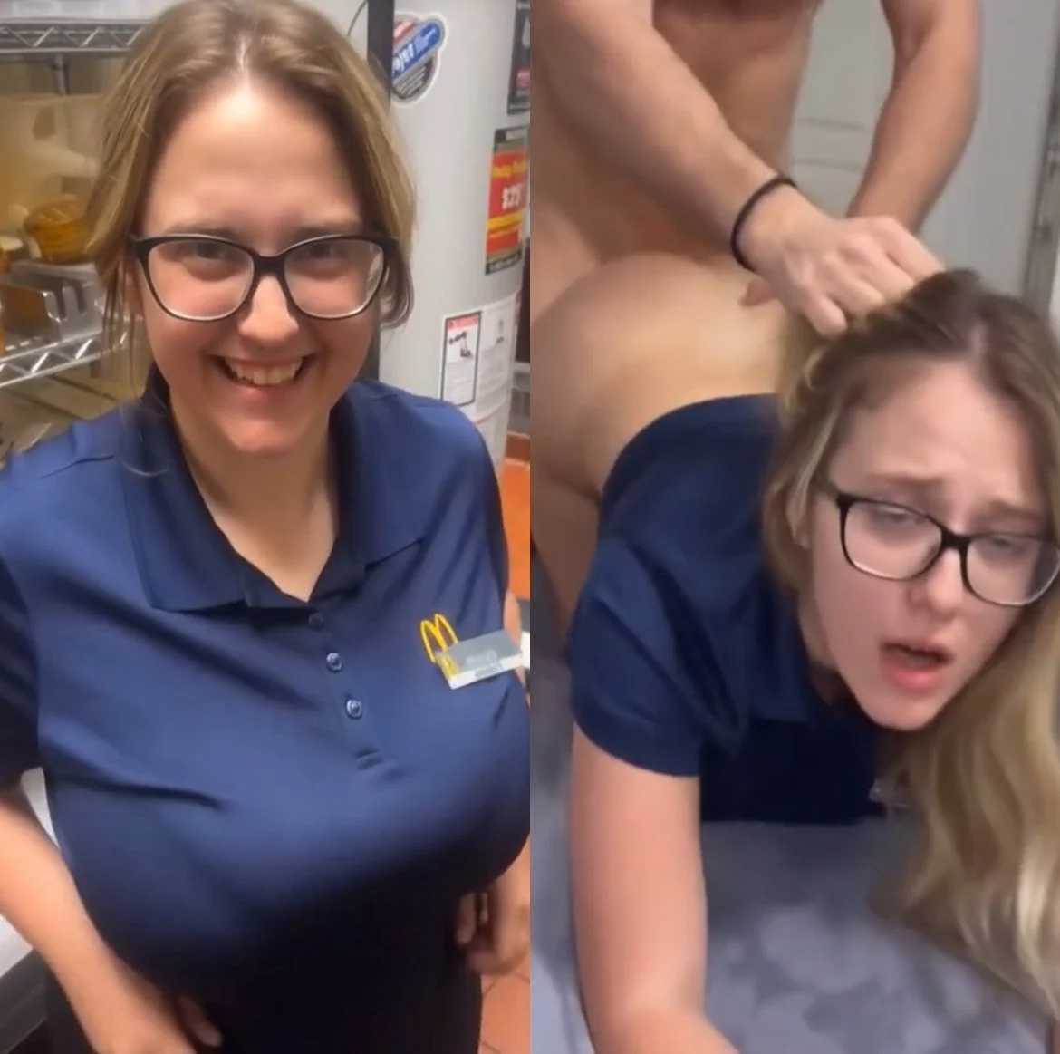 Slutty Mcdonalds Manager gets Railed main image