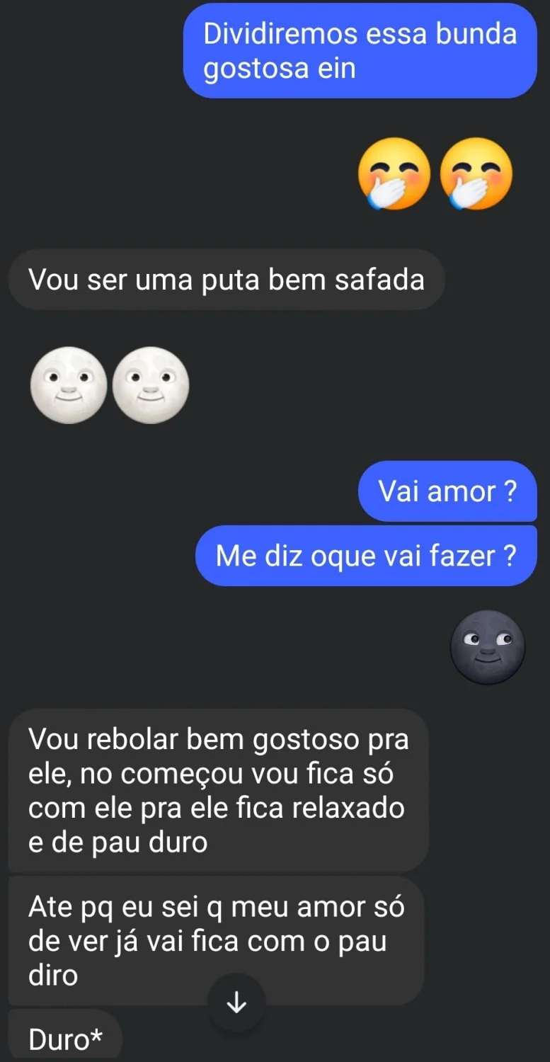 Namoradinha puta conversando com o corno image 2