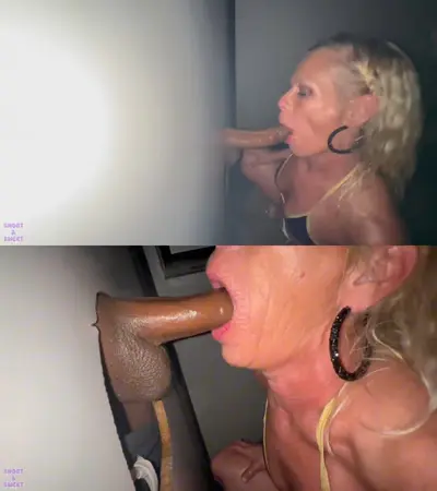 Granny Throating Gloryhole BBC | amateur gilf blowjob deepthroat bbc interracial adult theater cover image