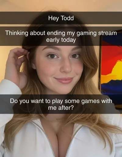 Live Streamer falls for Nerdy Fan part 1 Snapchat Cheating Captions cute teen twitch social media cover image