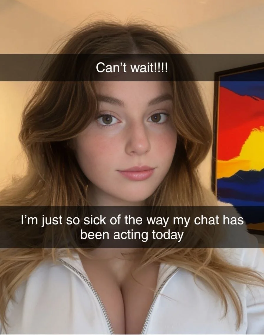 Live Streamer falls for Nerdy Fan part 1 Snapchat Cheating Captions cute teen twitch social media image 3